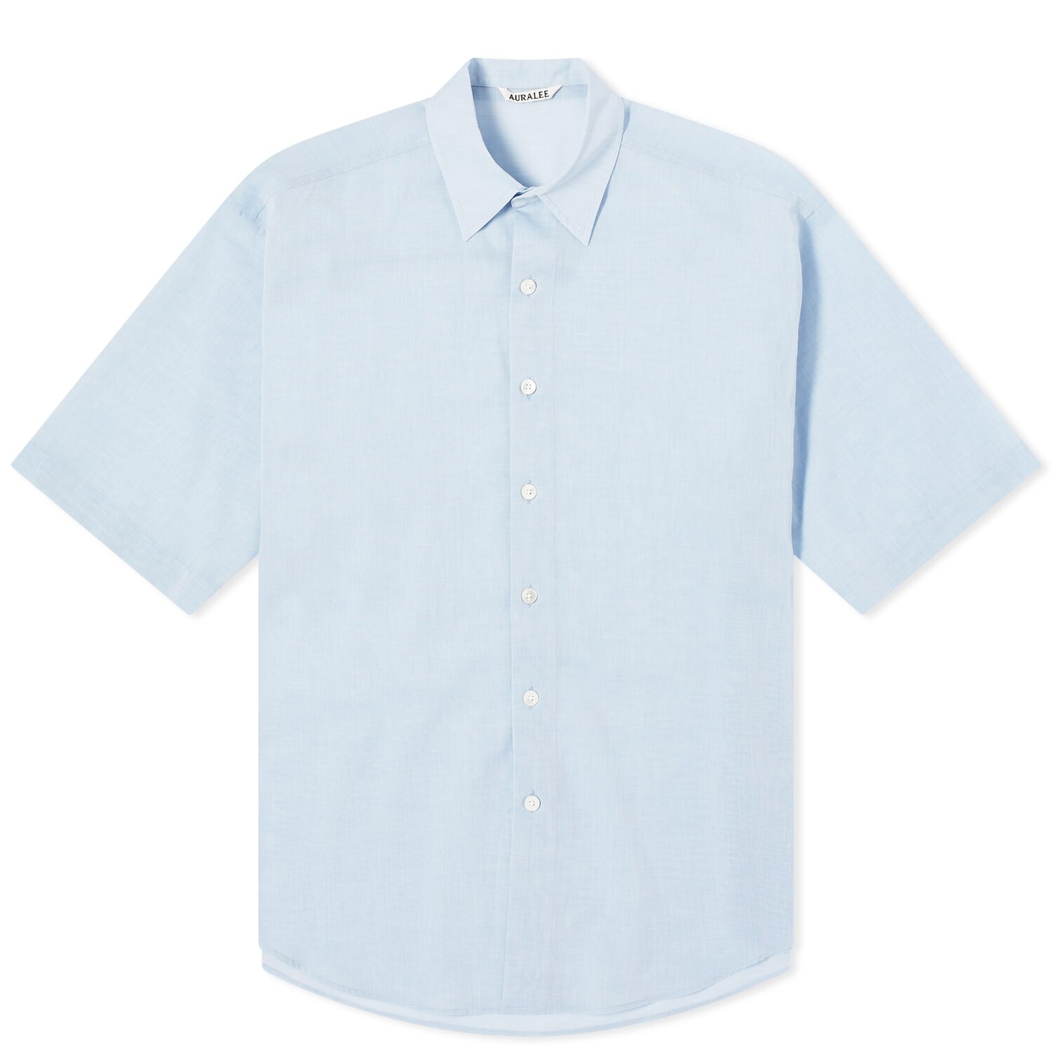 

Рубашка Auralee Finx Short Sleeve Shirt, цвет Sax Blue Chambray