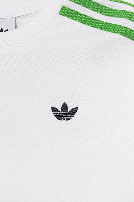 Детская хлопковая футболка Adidas Originals, белый — фото 3