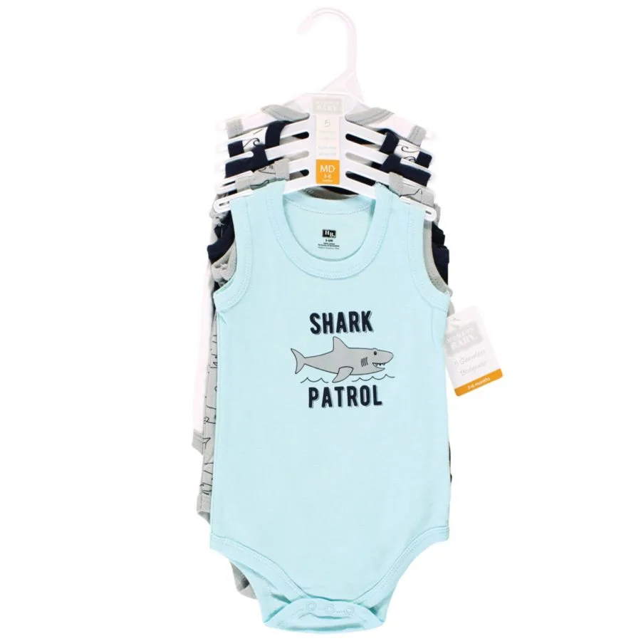 Мягкие хлопковые комбинезоны без рукавов Hudson Baby, Shark Patrol — фото 2