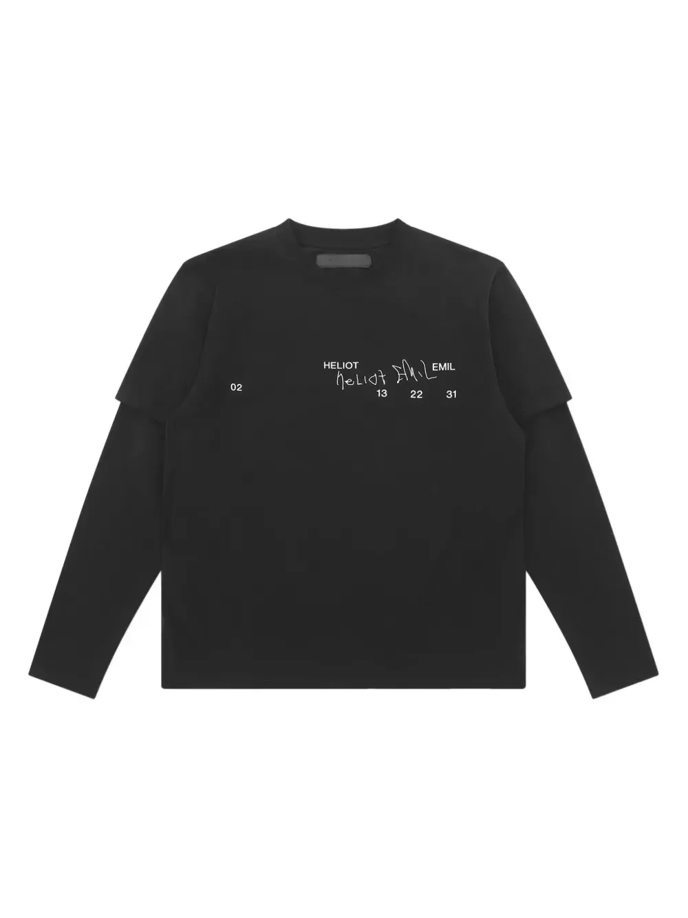 

Двухслойная футболка с графичным принтом Heliot Emil, черный