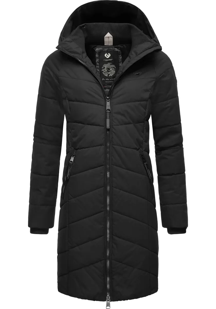 

Стеганое пальто Ragwear "Dizzie Coat", стильная стеганая зимняя парка с капюшоном на подкладке, цвет Dark