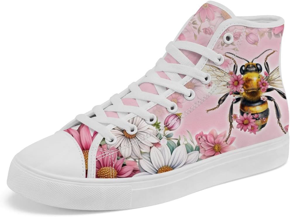 

Кеды Chebing Bee высокие на шнуровке из холщовой ткани, повседневная обувь для мужчин и женщин, розовый