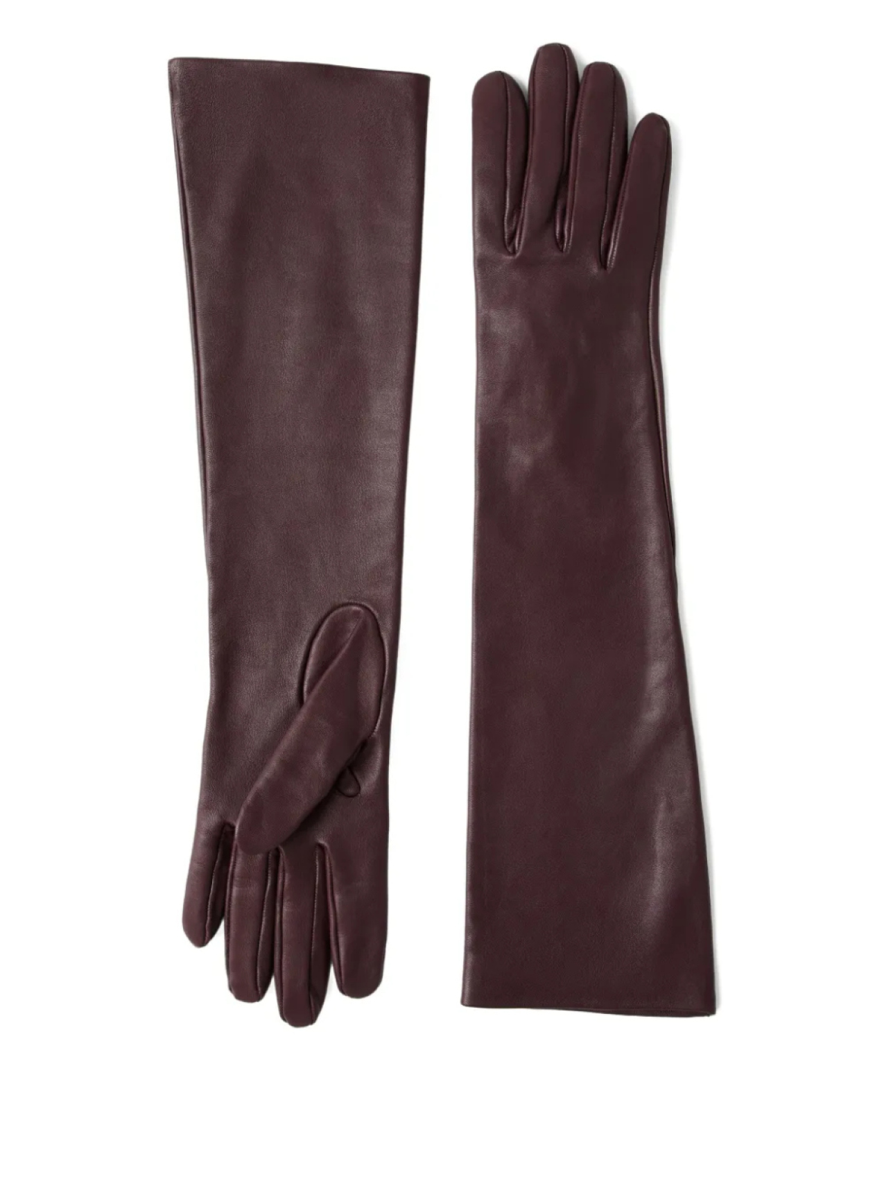 

Длинные кожаные перчатки Brunello Cucinelli, красный