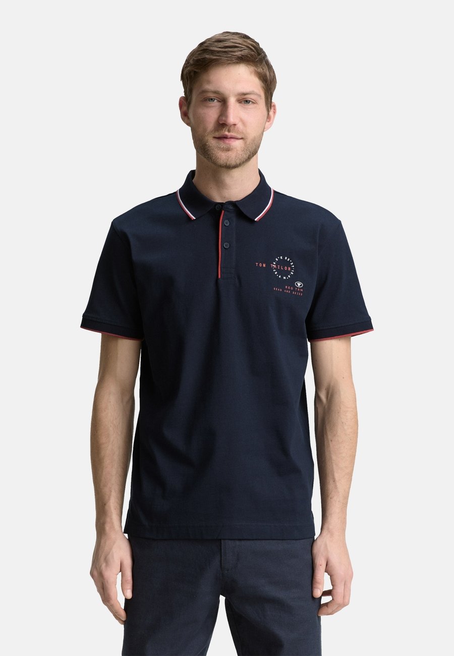 

Поло TOM TAILOR KURZARM, Dunkelblau/Dark Blue, Синий, Поло TOM TAILOR KURZARM, Dunkelblau/Dark Blue