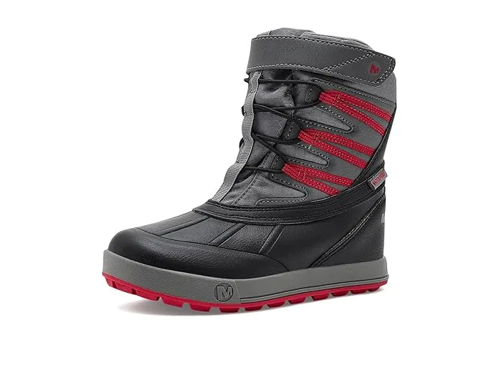Ботинки водонепроницаемые Snow Bank 5.0 Merrell Kids, Black/Red — фото 2