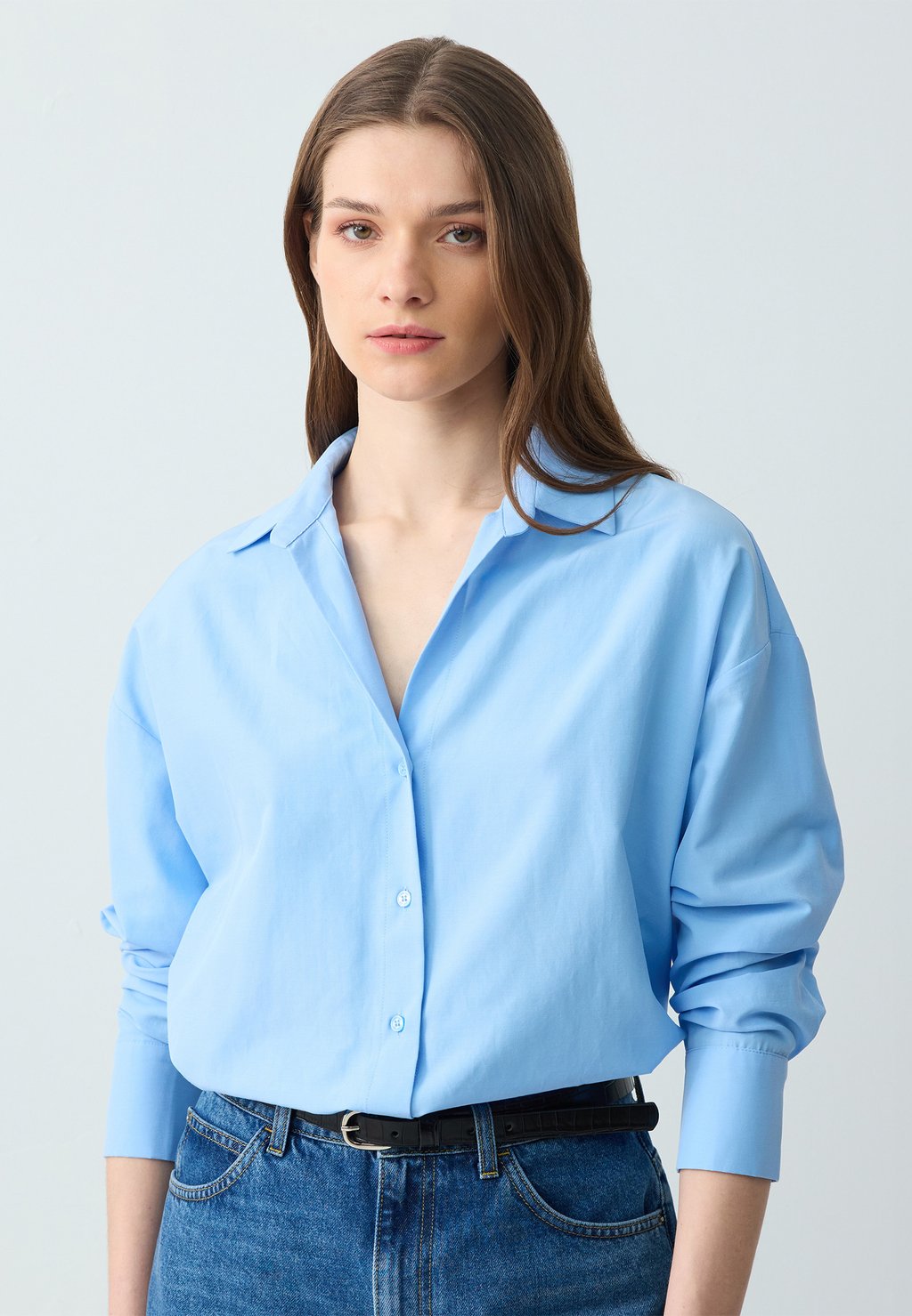 

Блузка на пуговицах RELAXED FIT LONG SLEEVE Jimmy Key, синий