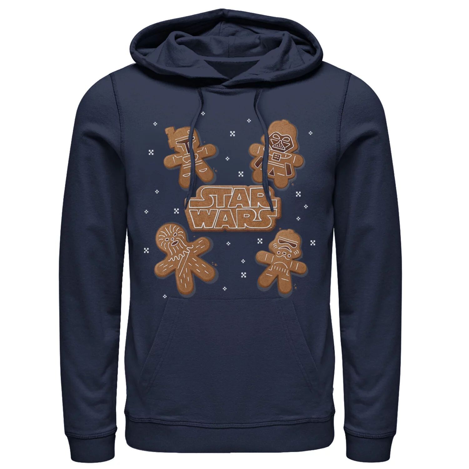 

Мужской пуловер с капюшоном и рисунком «Звездные войны» Gingerbread Crew Star Wars, синий