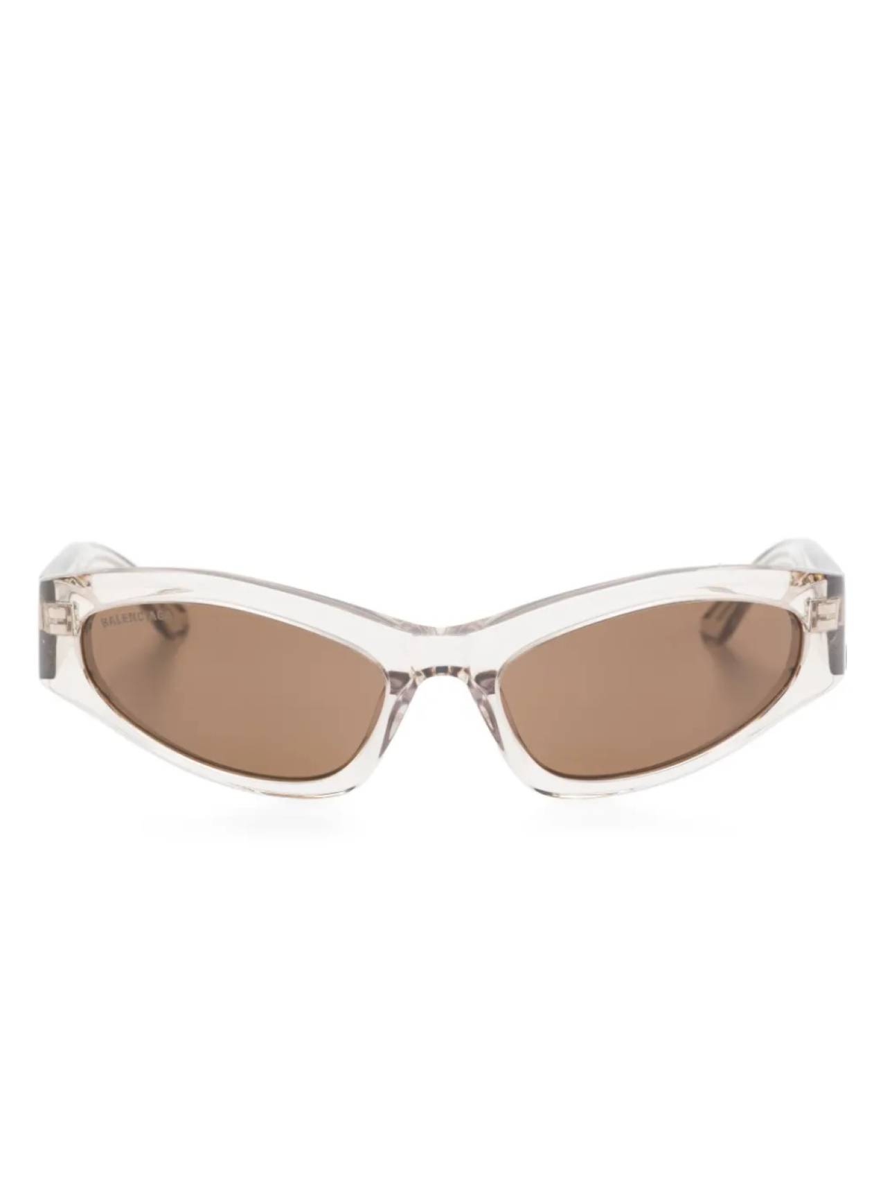 

Солнцезащитные очки с оправой-обхватом Balenciaga Eyewear, коричневый