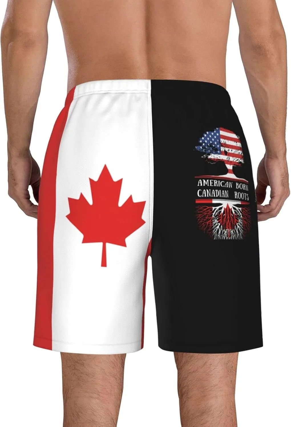 Мужские плавки Born Canadian Roots с флагом Канады и сетчатой ​​подкладкой Generic, белый — фото 4