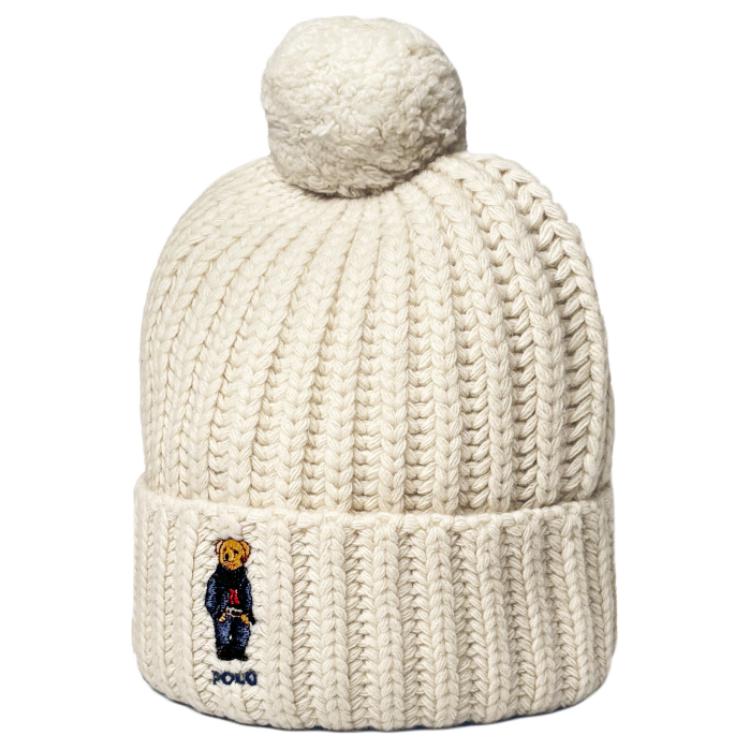

Polo Ralph Lauren Шапка-бини Unisex из шерсти и нейлона, белая