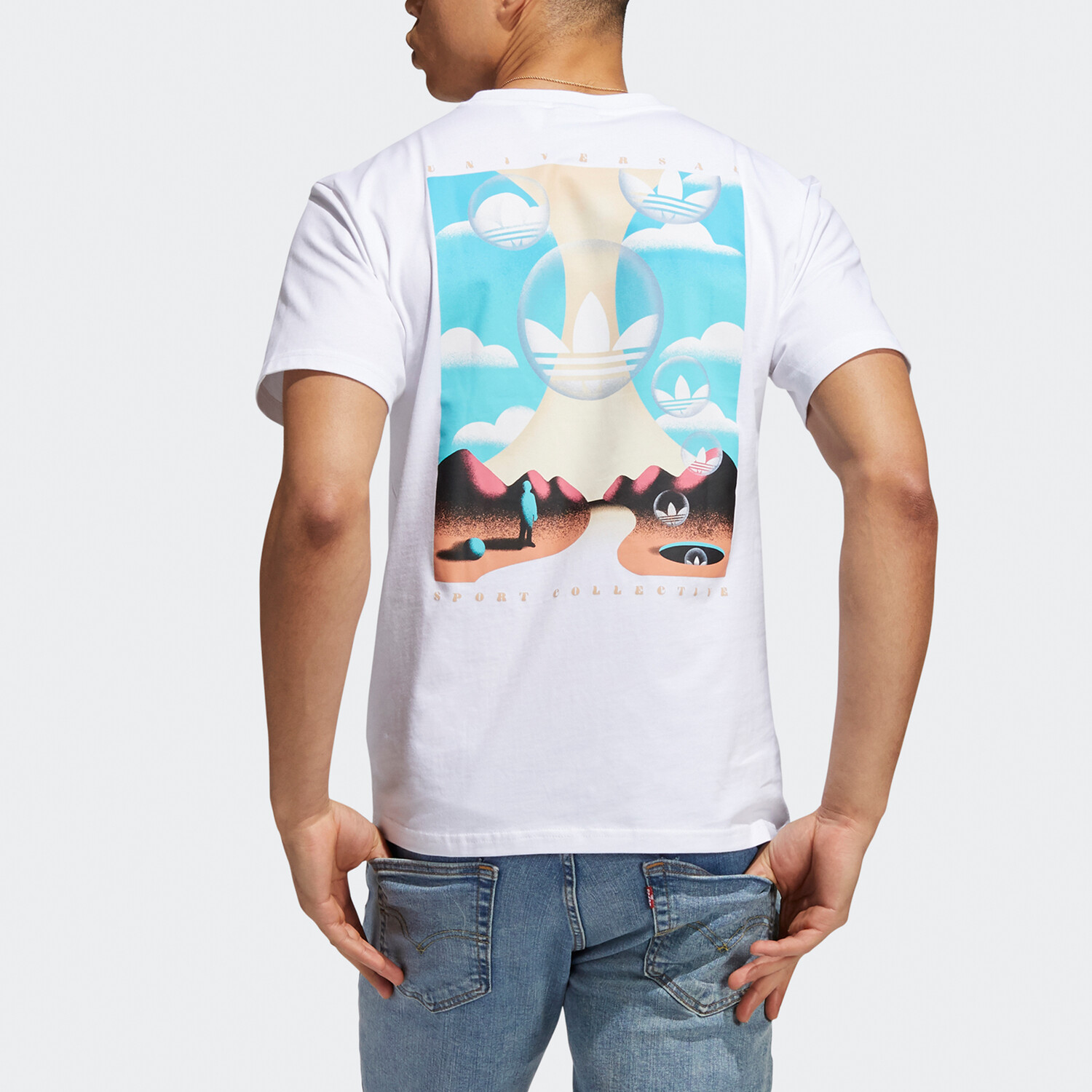 Футболка X RUN DMC мужская белая Adidas Originals, белый — фото 3