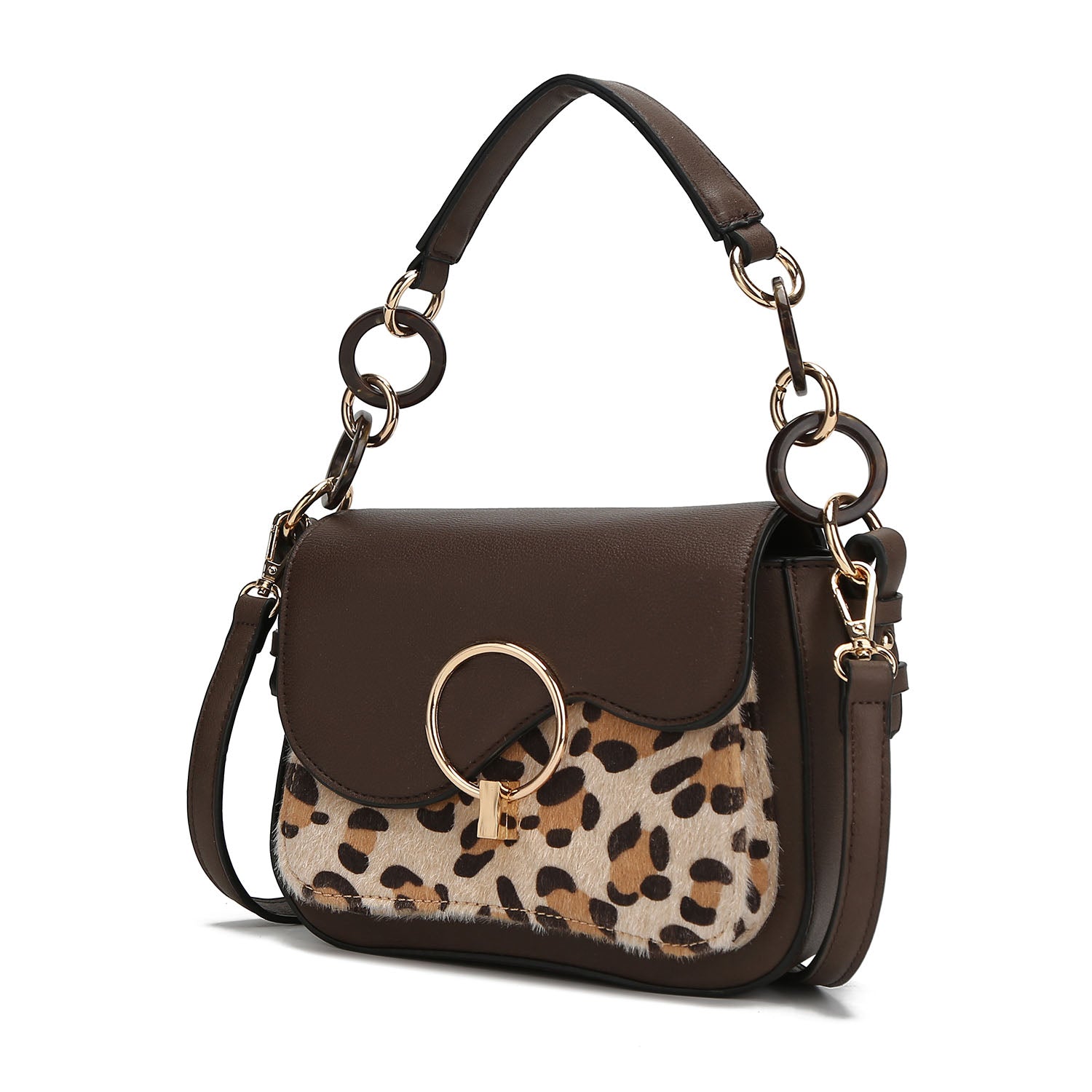 

Серена плечевая сумка кроссбоди женская с принтом под зебру от Mia K MKF Collection By Mia K., Chocolate