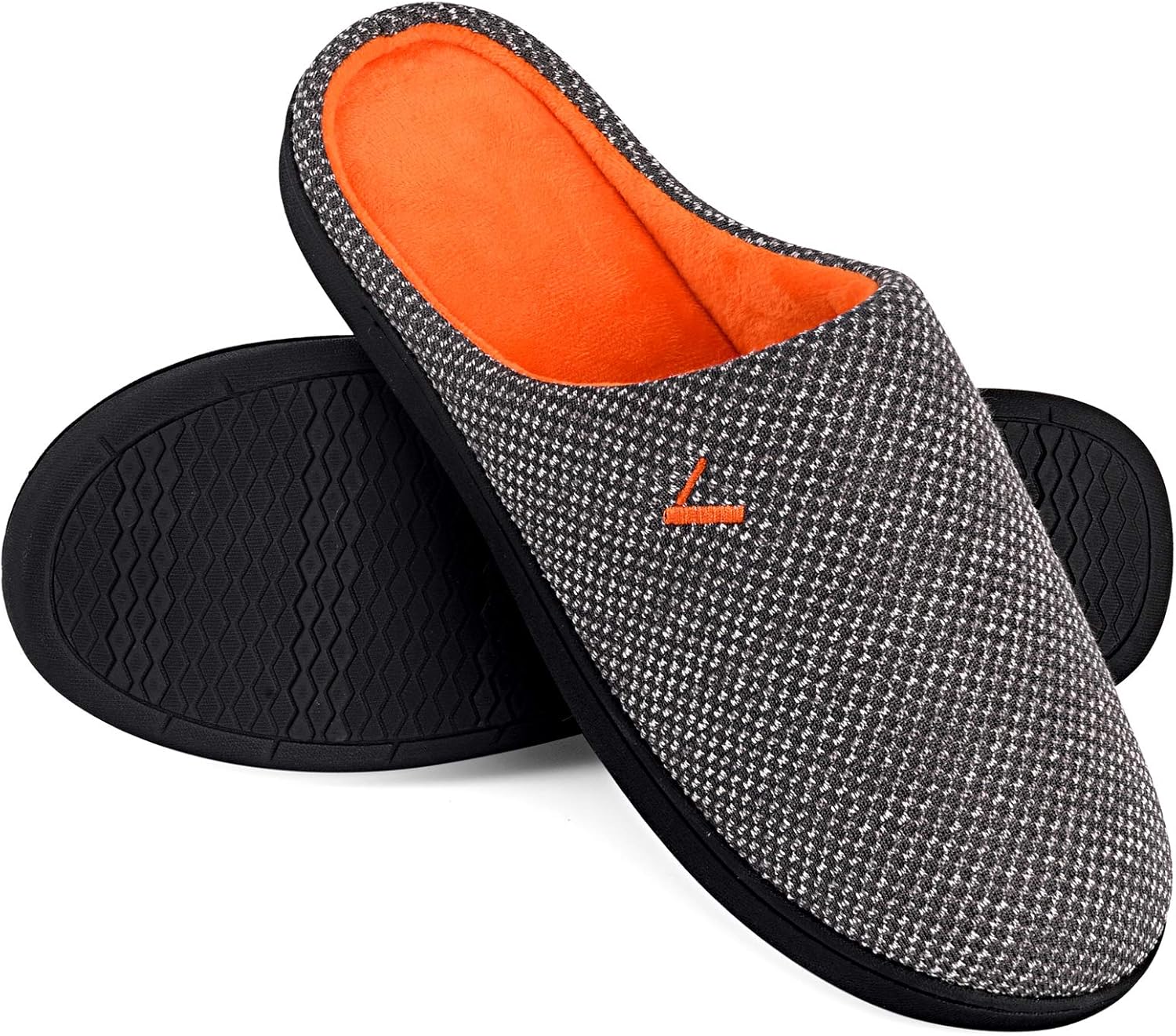 

Мужские тапочки VONMAY двухцветные, с эффектом памяти, удобные домашние, легкие, для дома и улицы, темно-серый