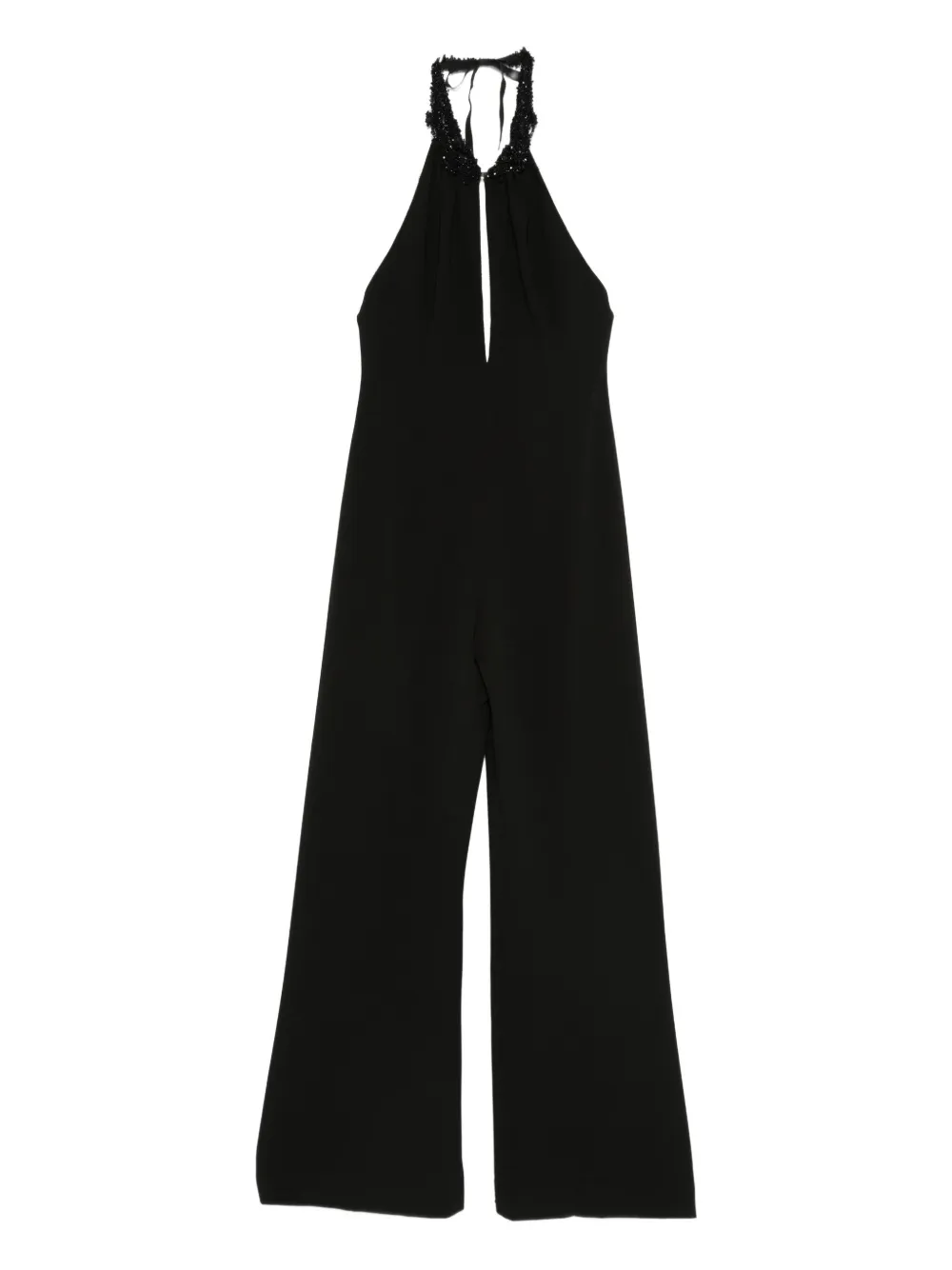 

Декорированный комбинезон с вырезом халтер Gemy Maalouf, черный