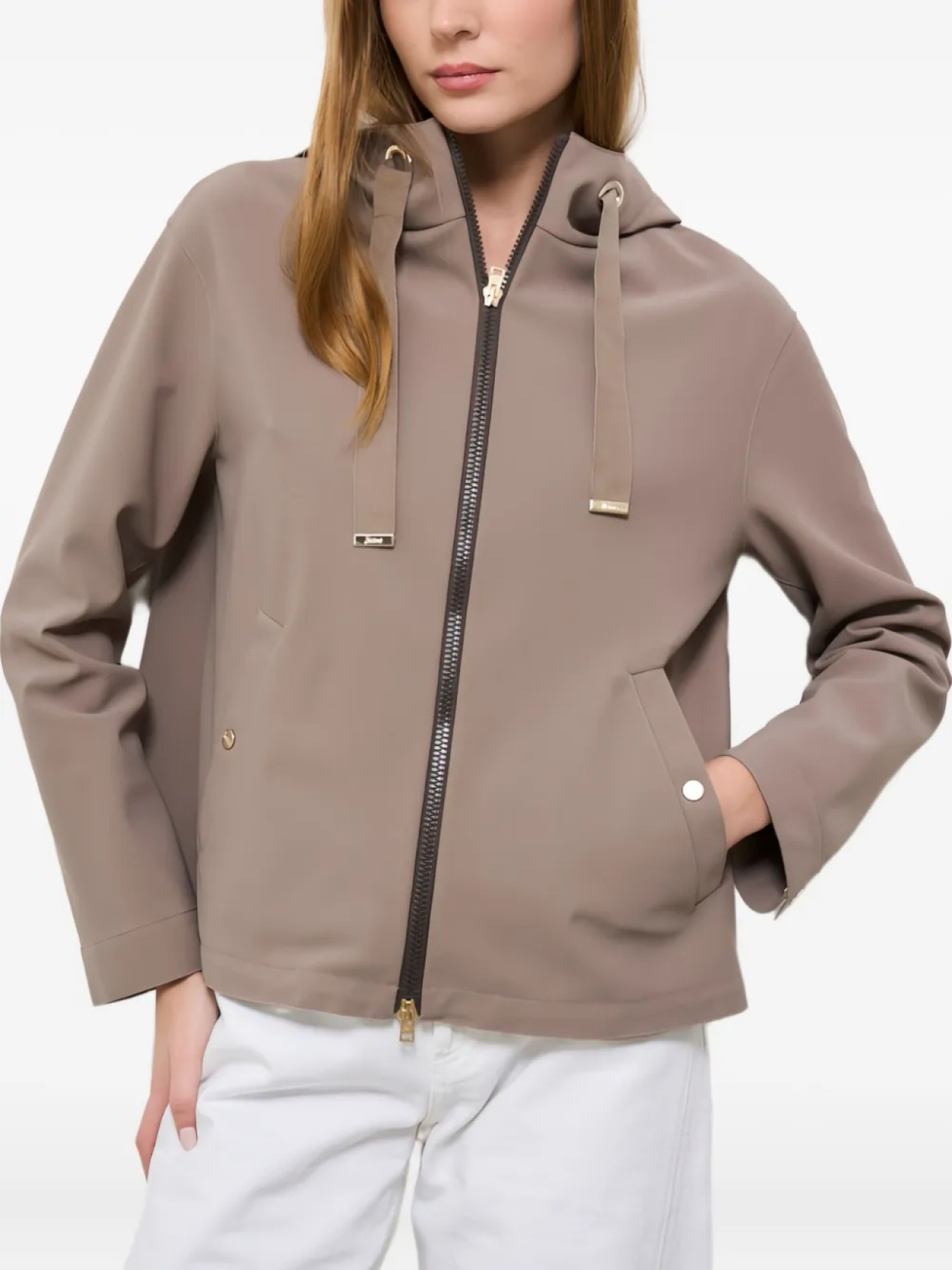 

Куртка с капюшоном и застежкой-молнией Herno, нейтральный