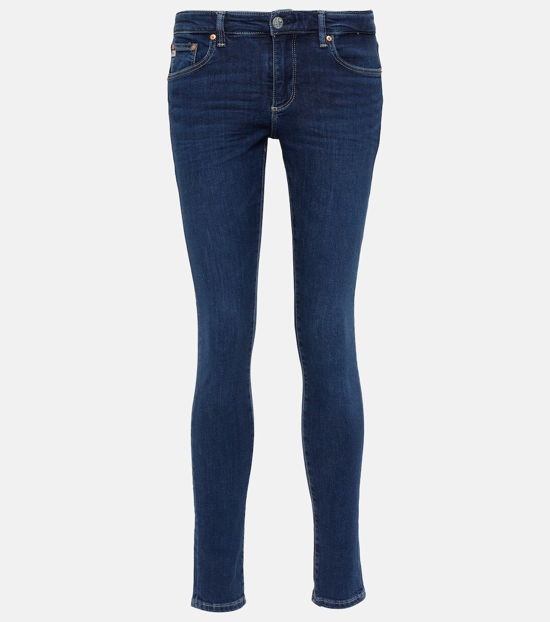 

Джинсы скинни со средней посадкой Ag Jeans, синий