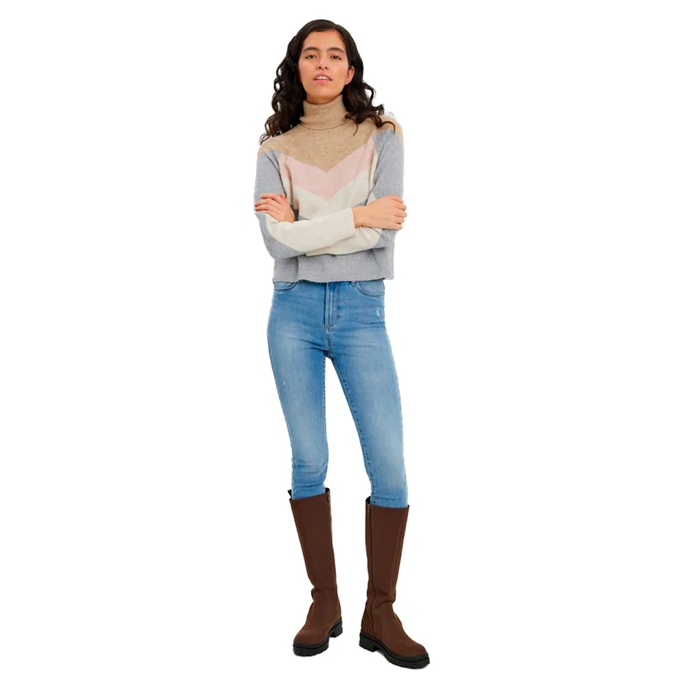 

Свитер Vero Moda Doffy high neck, коричневый