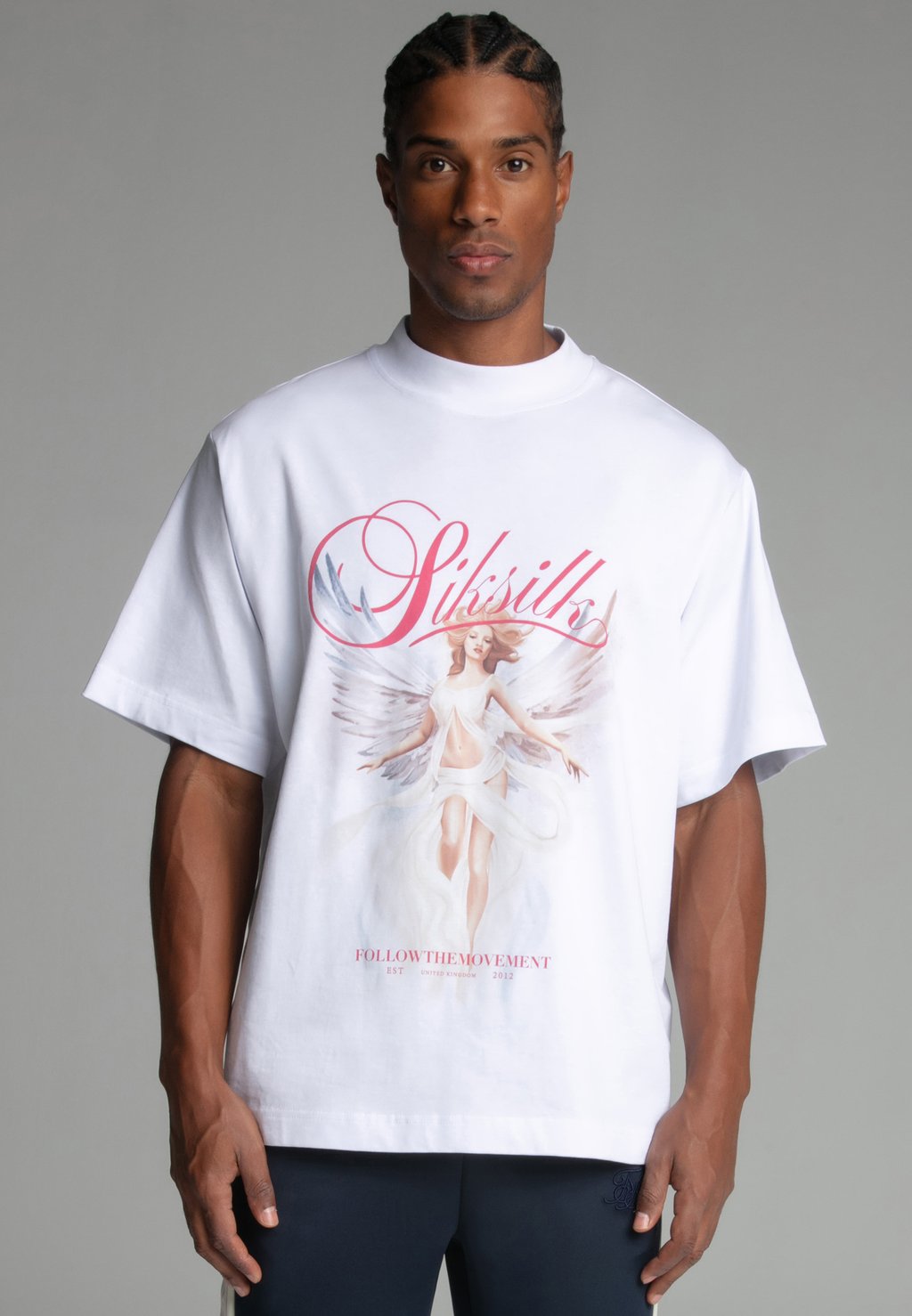 

Футболка с принтом SIKSILK, белый