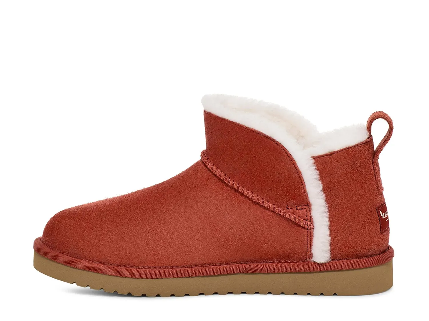 Женские ботинки UGG Koola Ultra короткие с мехом, красный — фото 2