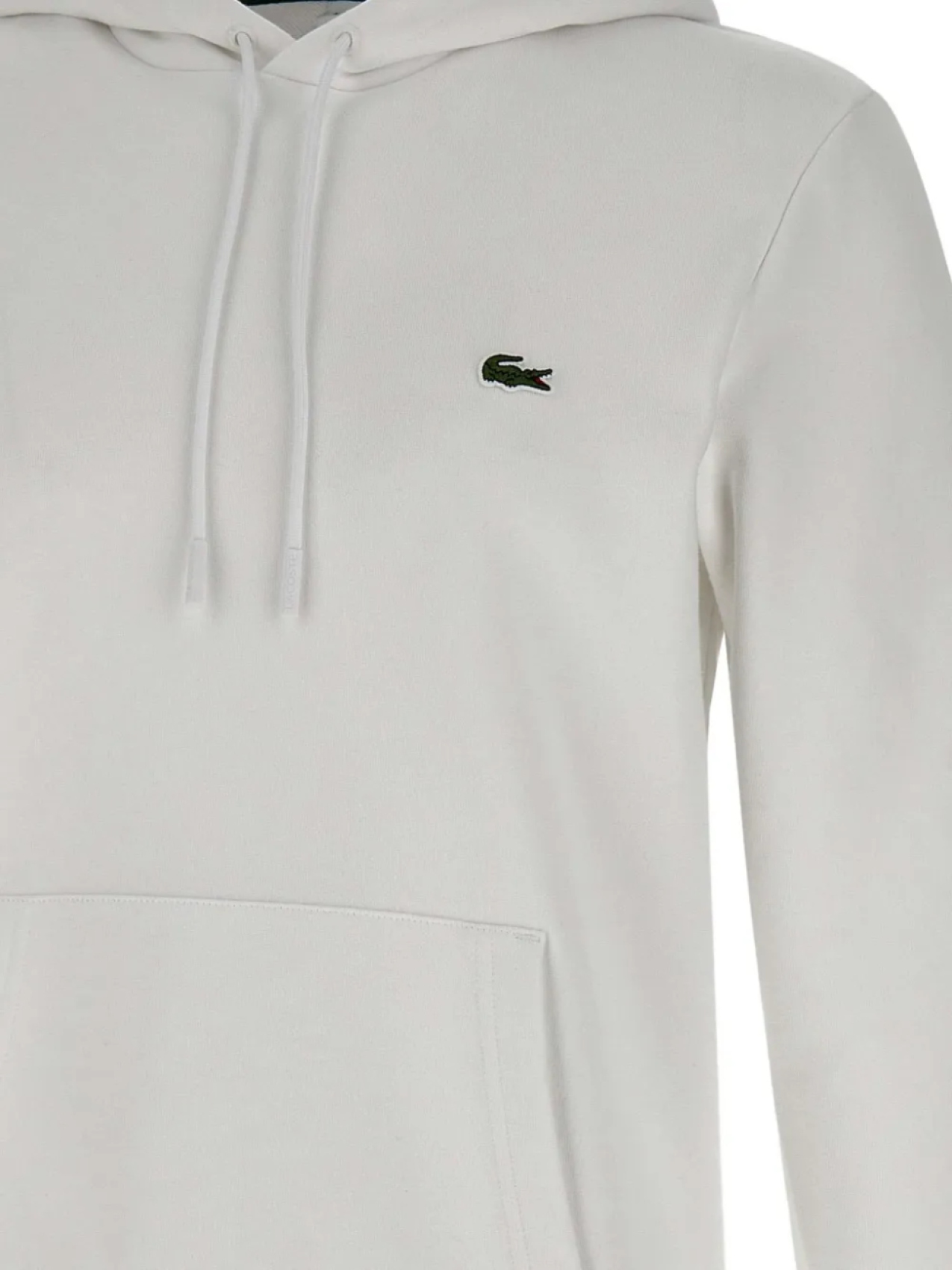 Толстовка с капюшоном из хлопка Lacoste, белый — фото 4