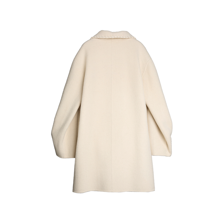 

ELLE Пальто женское Ecru с лацканами утепленное прямое