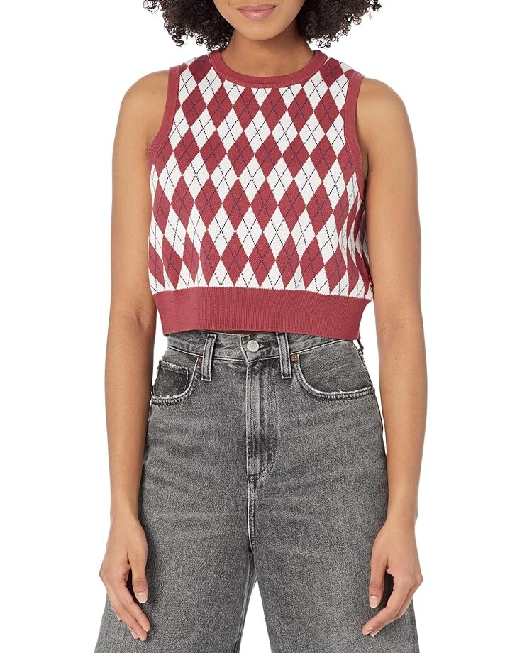 

Свитер Levi's Womens Ilia Vest, цвет Paris Argyle Earth Red