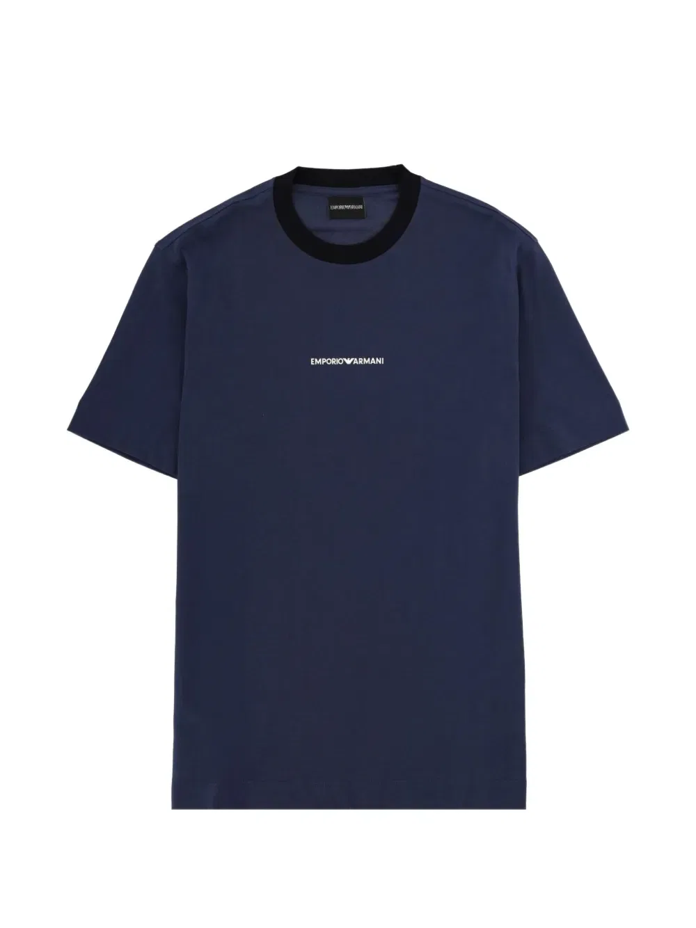 Хлопковая футболка с логотипом Emporio Armani, синий