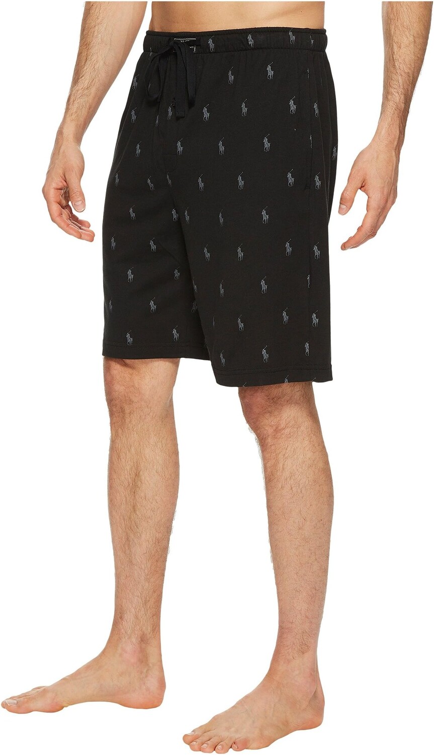 Вязаные шорты для сна Polo Ralph Lauren, цвет Polo Black/Active Grey AOPP — фото 2