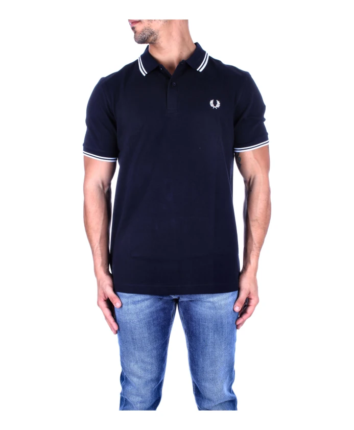 

Рубашка-Поло с логотипом спереди Fred Perry, синий