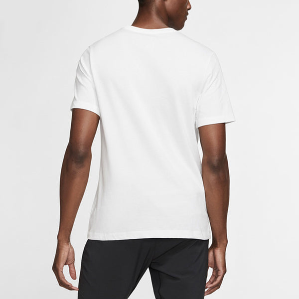 Футболка dri-fit logo printing sports quick dry short sleeve white Nike, белый — фото 4