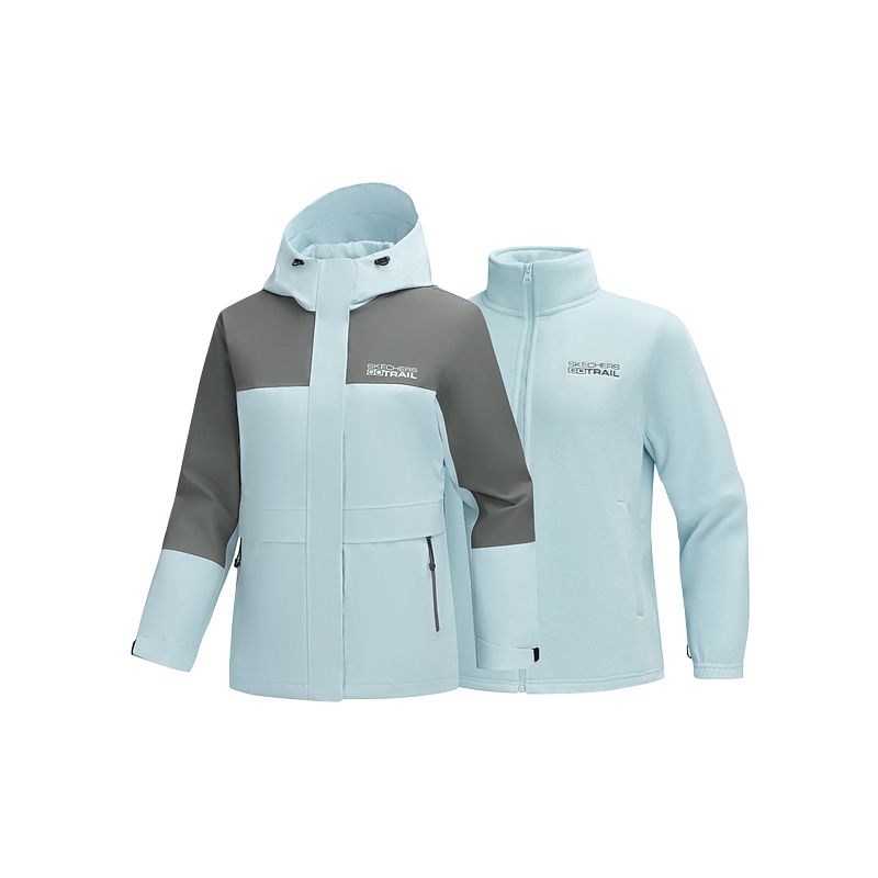 

Водонепроницаемая и ветрозащитная ветровка Women's Skechers, светло-голубой