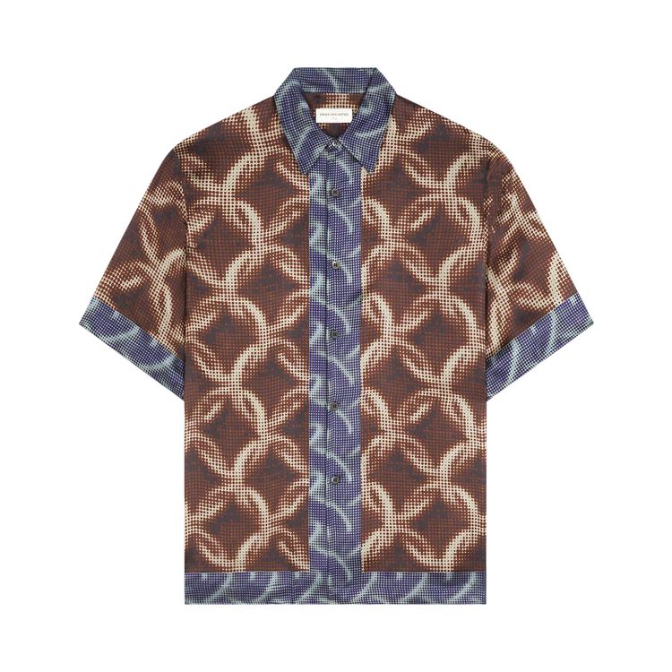 

Рубашка Dries Van Noten Engineered Printed Satin Shirt Dessin, разноцветный