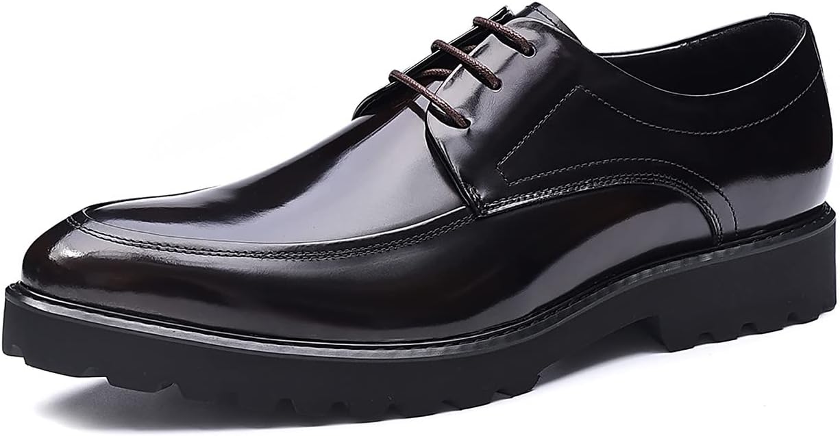 

Мужские оксфорды с крыльями Santimon, формальные деловые туфли дерби из кожи для вечеринки, свадьбы, модные, повседневные и прогулочные туфли для мужчин, Coffee