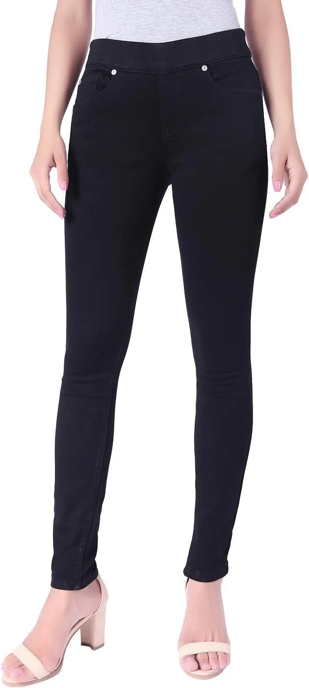 

BodiLove женские эластичные джинсы скинни с широким поясом