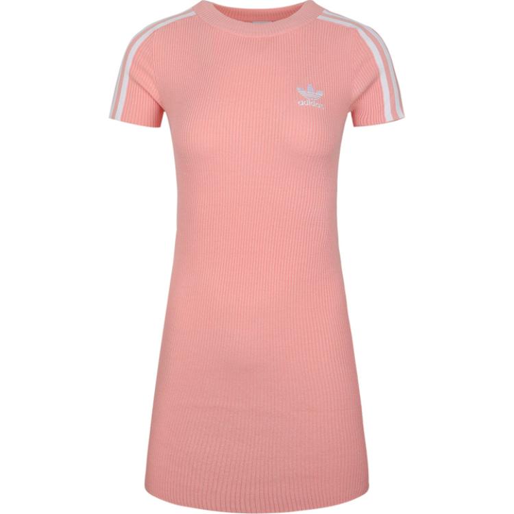 

Женское красное короткое платье с короткими рукавами Adidas Originals