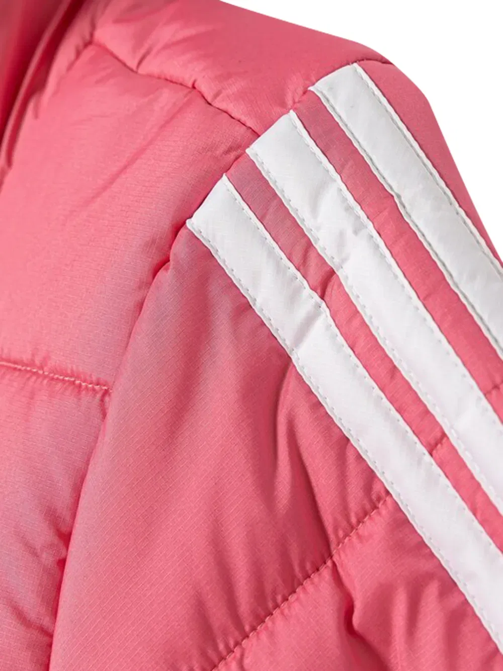 Полосатая куртка с капюшоном Adidas Kids, розовый — фото 3