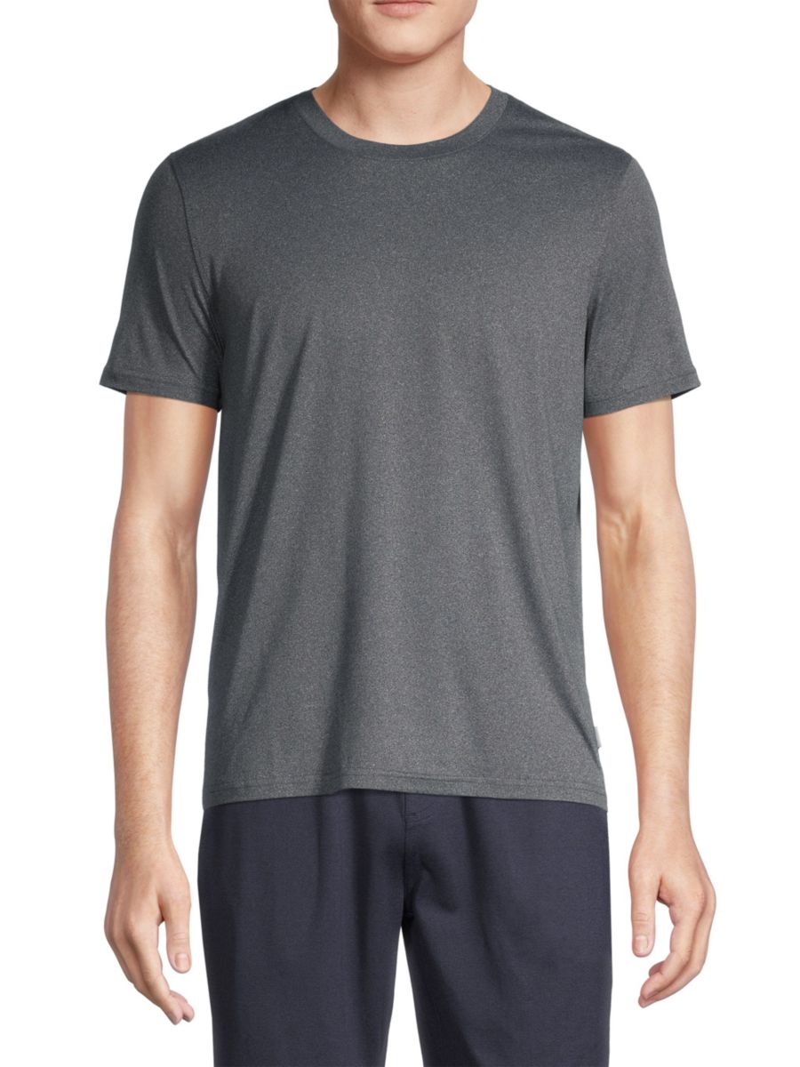 

Футболка с круглым вырезом на каждый день Onia, цвет Dark Heather Grey