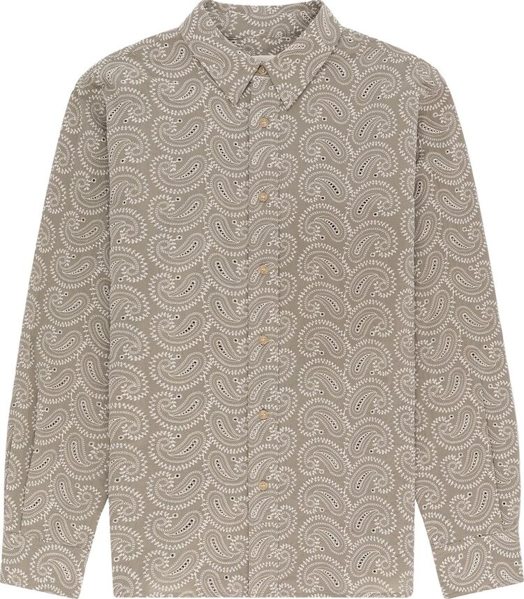 

Рубашка Aimé Leon Dore Paisley Embroidered 'Laurel Oak', коричневый