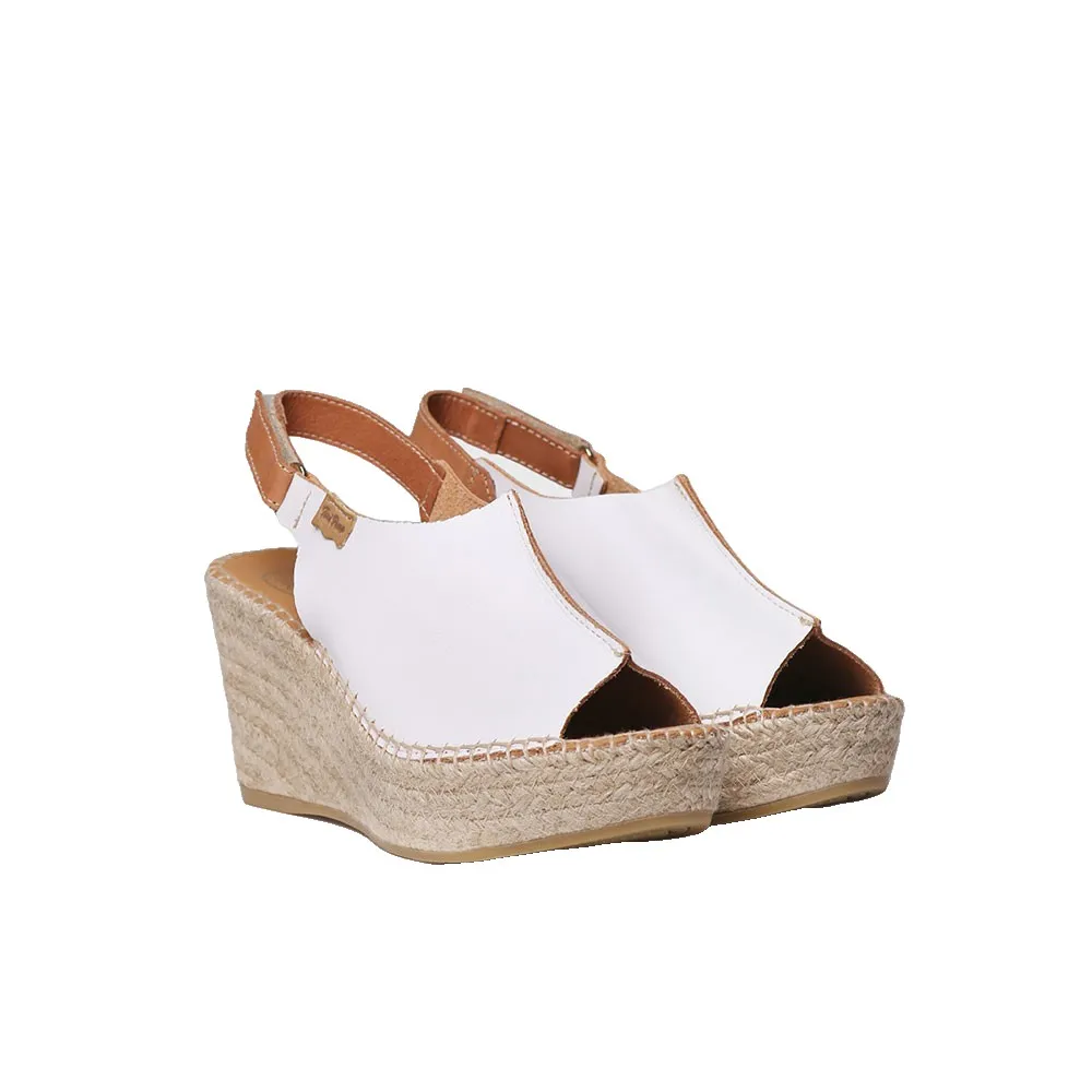 Сандалии Toni Pons Lugano-P esparto wedge, белый