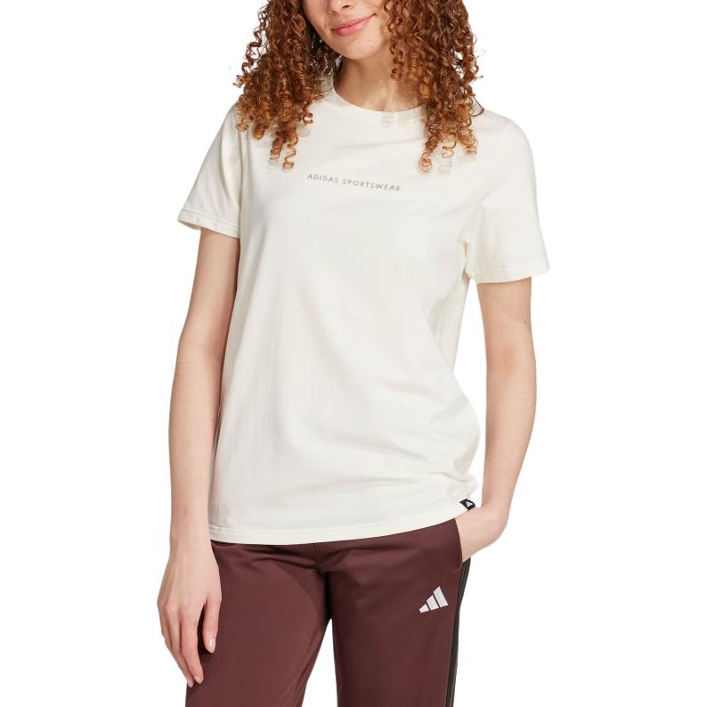 Adidas Футболка Regular Sportswear женская Jade White — фото 3