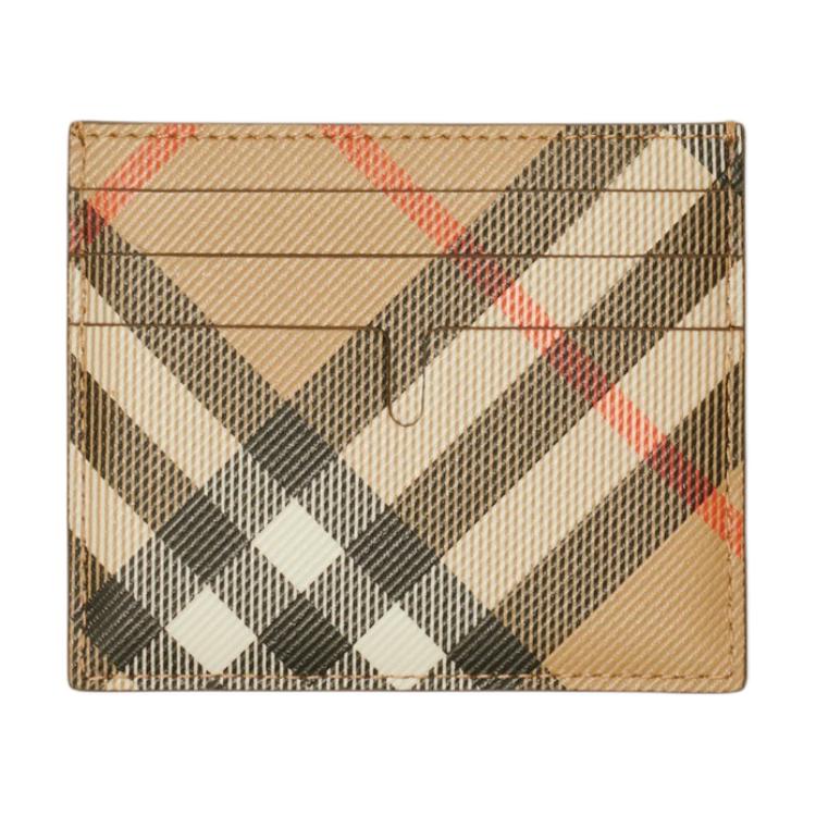 

Burberry Полиуретановый с полиэстером держатель для карт мужской песочный