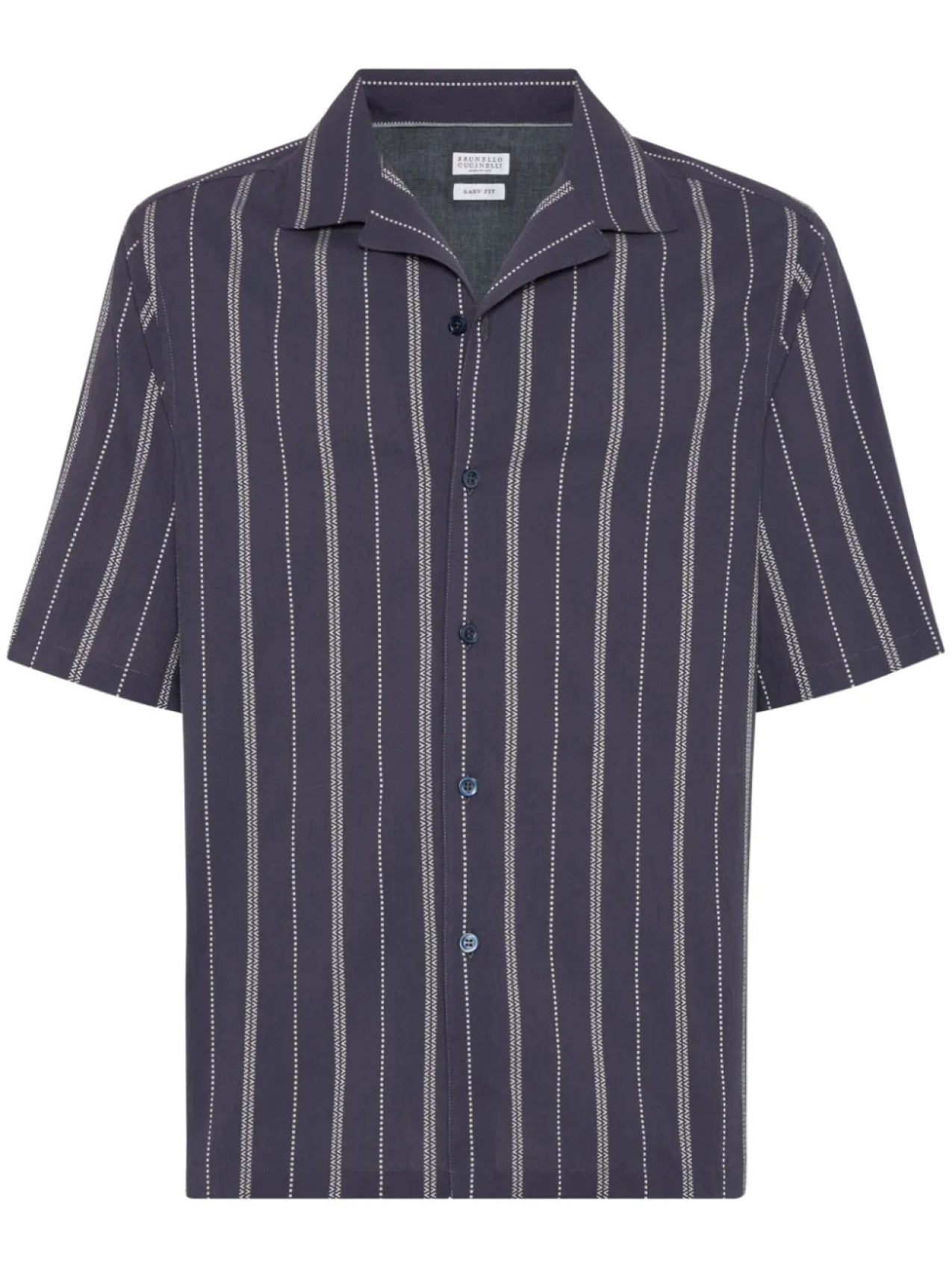 

Brunello Cucinelli рубашка в полоску, синий