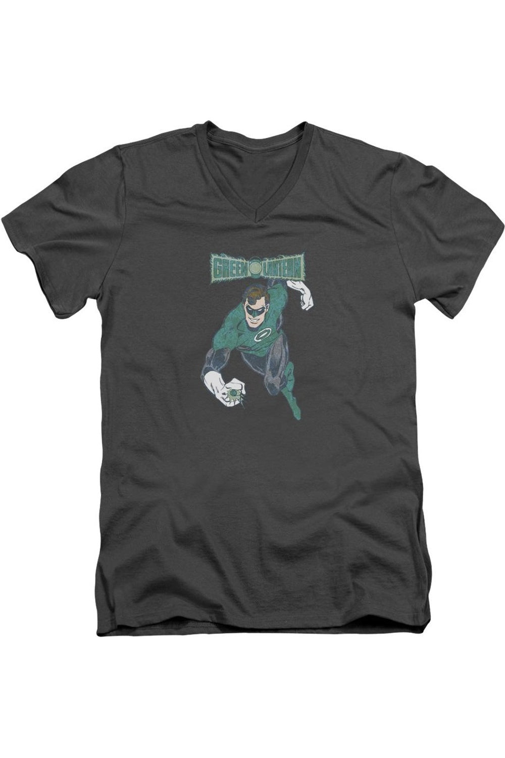 

Футболка с коротким рукавом и V-образным вырезом для взрослых DC Comics Dessaturated Green Lantern Gildan