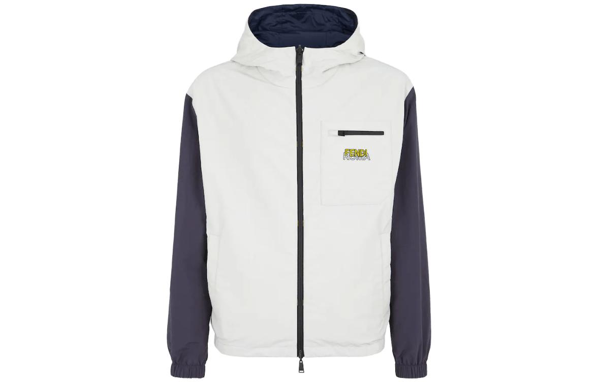 

Двусторонняя куртка на молнии FENDI, белый