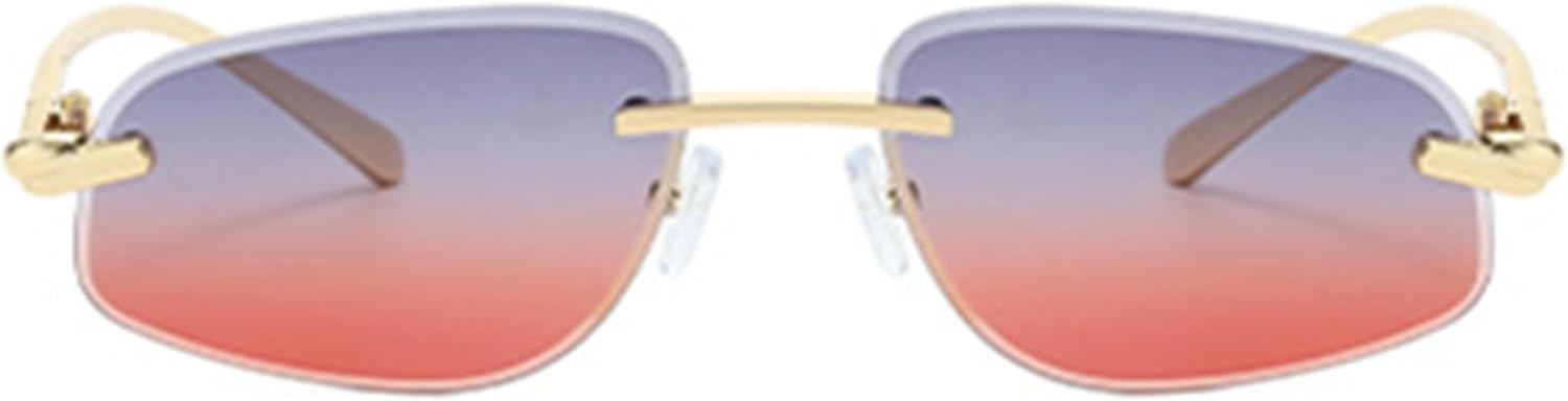 

Солнцезащитные очки Bullabulling в стиле ретро, ​​неровной квадратной формы, для женщин и мужчин, винтажный стиль 90-х, защита от УФ-излучения, маленькие женские солнцезащитные очки без оправы, Gray Pink