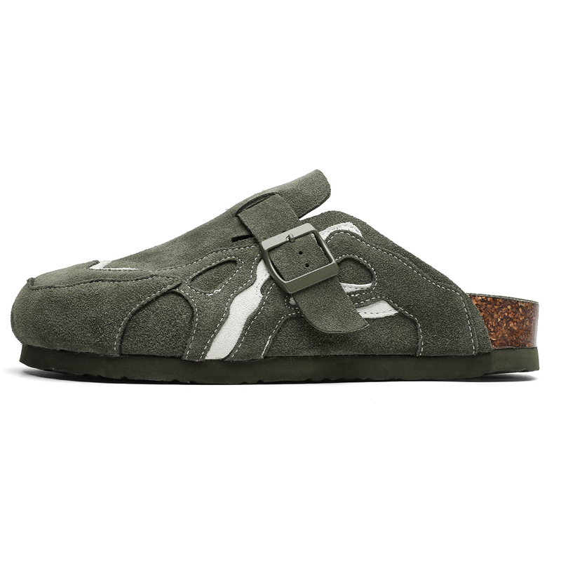 

MUPPLE Армейские зеленые унисекс тапочки с закрытым носком на резиновой подошве, бесшумные, устойчивые к запахам и истиранию, цвет Army Green