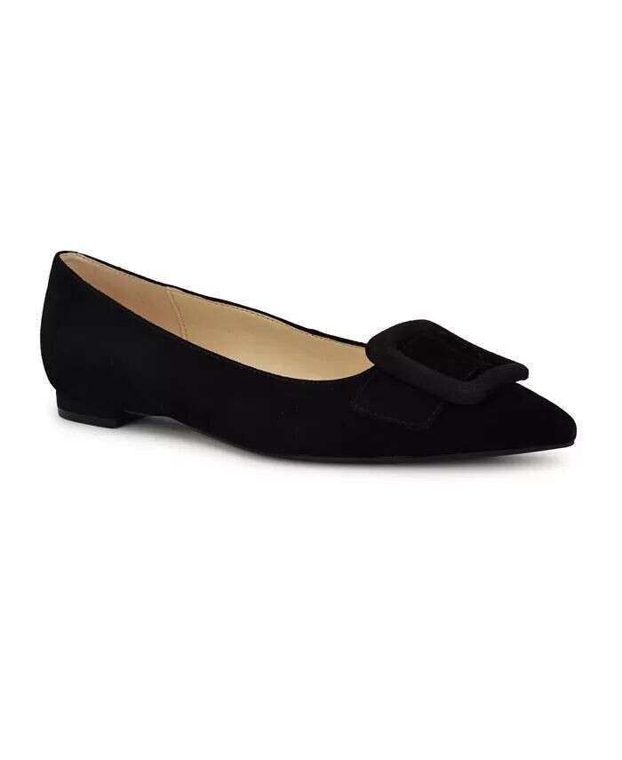 Женские туфли без шнуровки с острым носком Jesike на плоской подошве Nine West, черный — фото 3