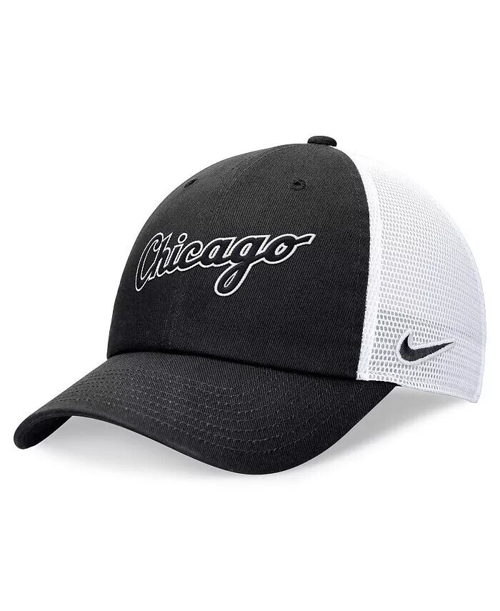 

Мужская черная регулируемая шляпа Chicago White Sox Evergreen с надписью Trucker Nike, черный