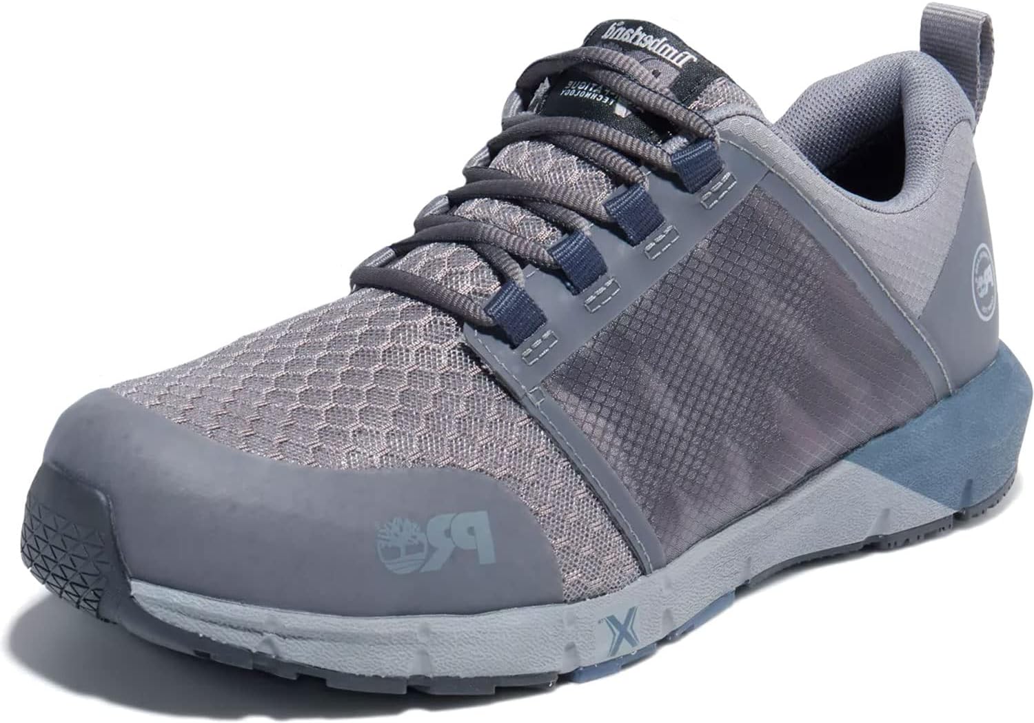 

Timberland PRO мужские защитные туфли Powertrain Alloy Toe, Grey/Navy V1