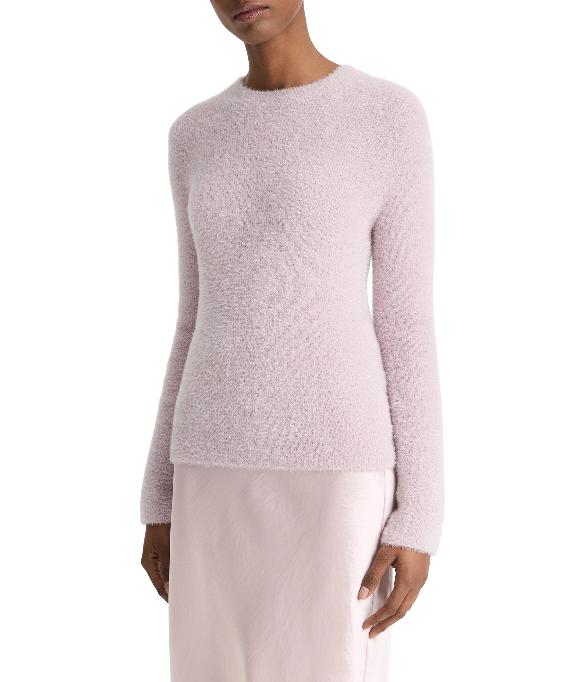 

Свитер Vince Lurex Soft Eyelash Pullover, Orchid Stone Metallic